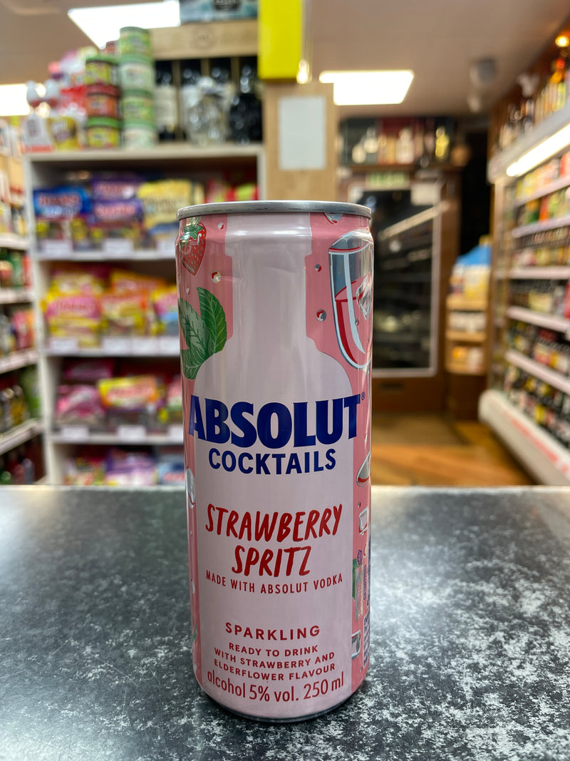 Absolut Cocktails Strawberry Spritz Can 250ml