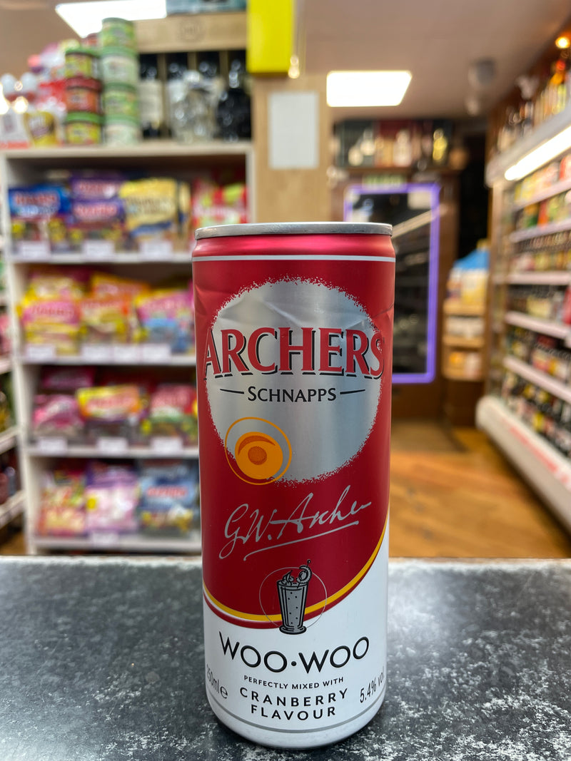 Archers Woo Woo Cranberry Can 250ml