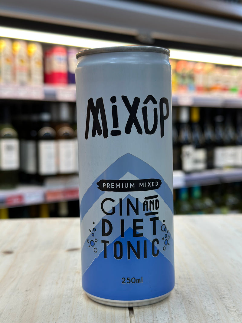 MixUp Gin & Diet Tonic Pre Mixed Can 250ml