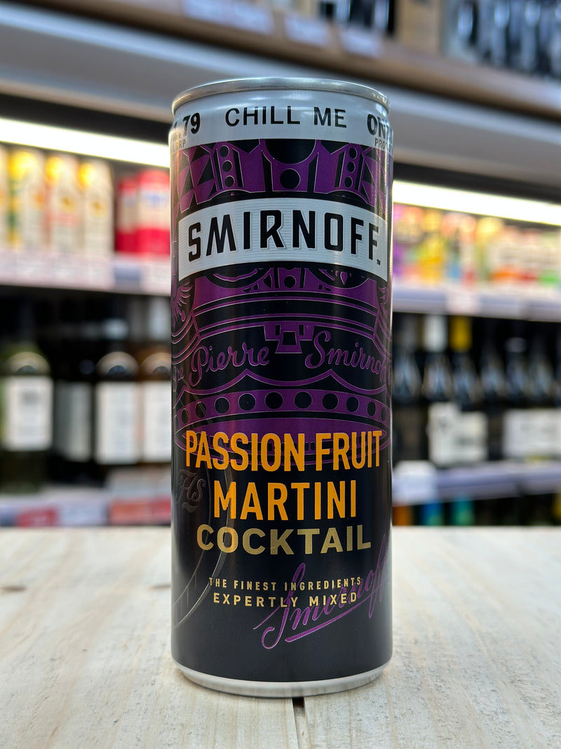 Smirnoff Passion Fruit Martini Cocktail Pre Mixed Can 250ml