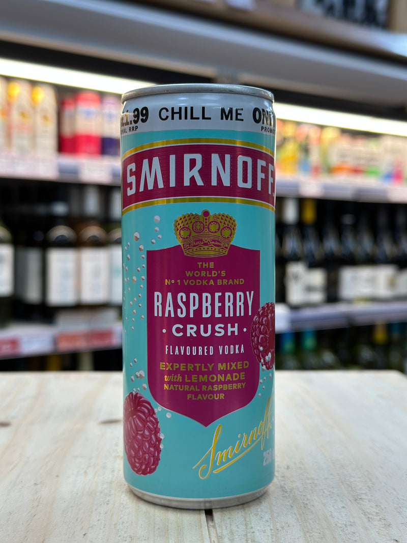 Smirnoff Raspberry Crush Pre Mixed Can 250ml