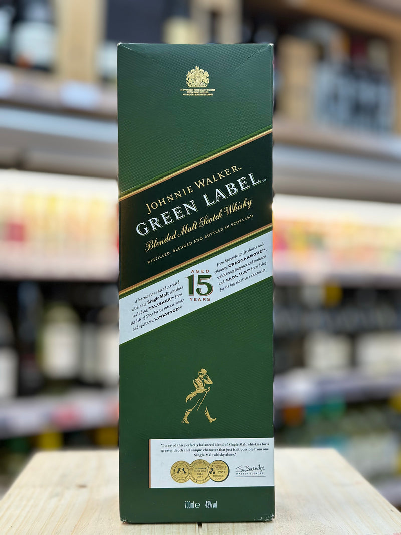 Johnnie Walker Green Label Blended Malt Scotch Whisky 15 Years Old 70cl