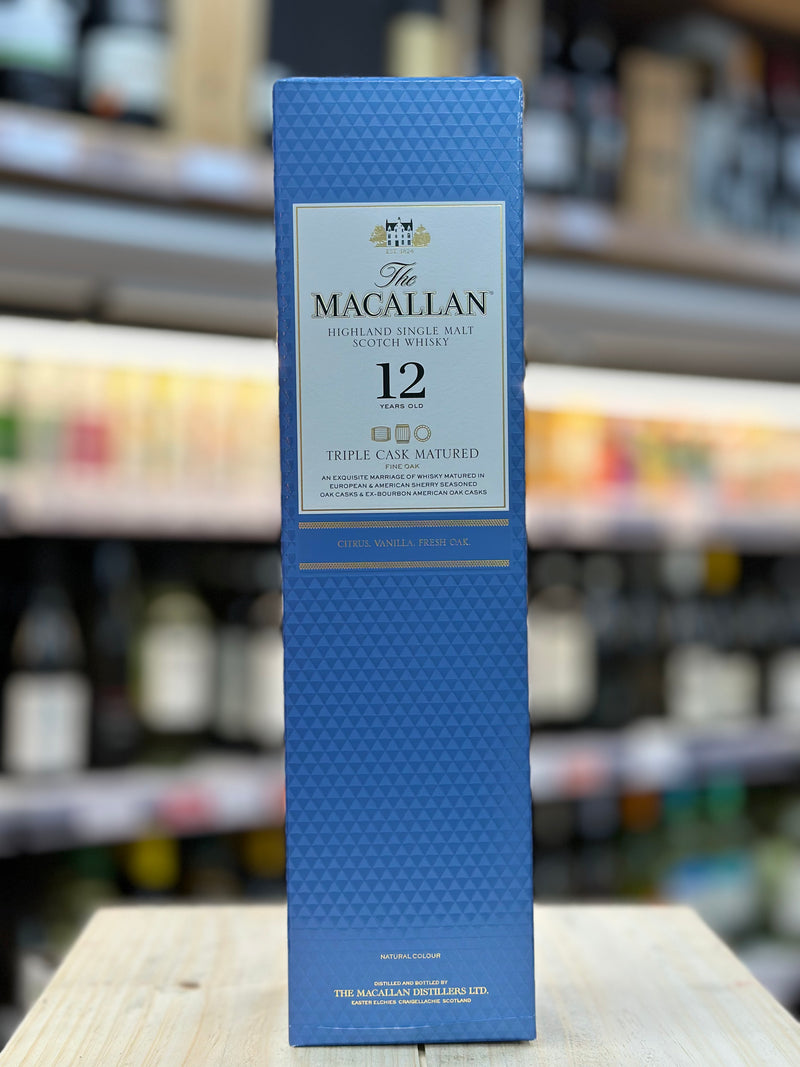 The Macallan Triple Cask Matured Highland Single Malt Scotch Whisky 12 Years Old 70cl