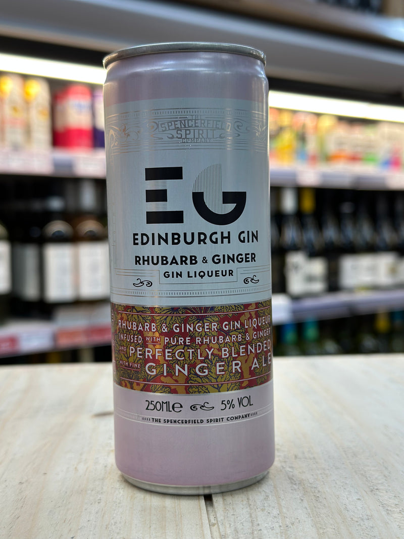 Edinburgh Gin Rhubarb & Ginger Pre Mixed Can 250ml