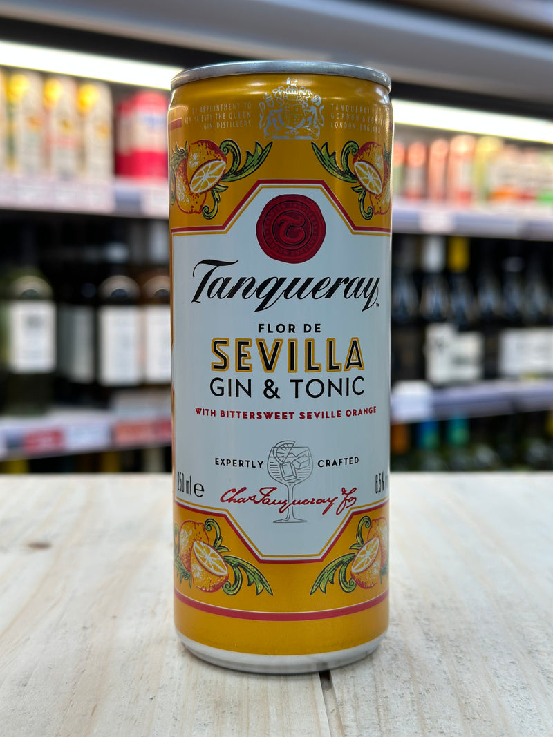 Tanqueray Sevilla Gin & Tonic Pre Mixed Can 250ml